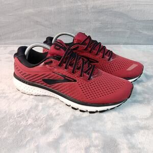 Brooks Ghost 12 Men’s Size 8.5 Red Black Running Shoes Athletic Gym Sneakers